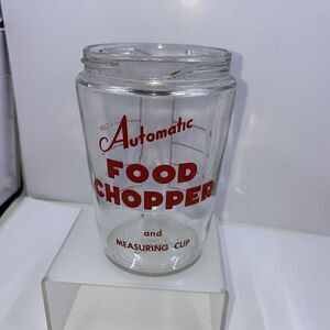 VINTAGE Glass Automatic Chopper and Measuring Cup Jar Only